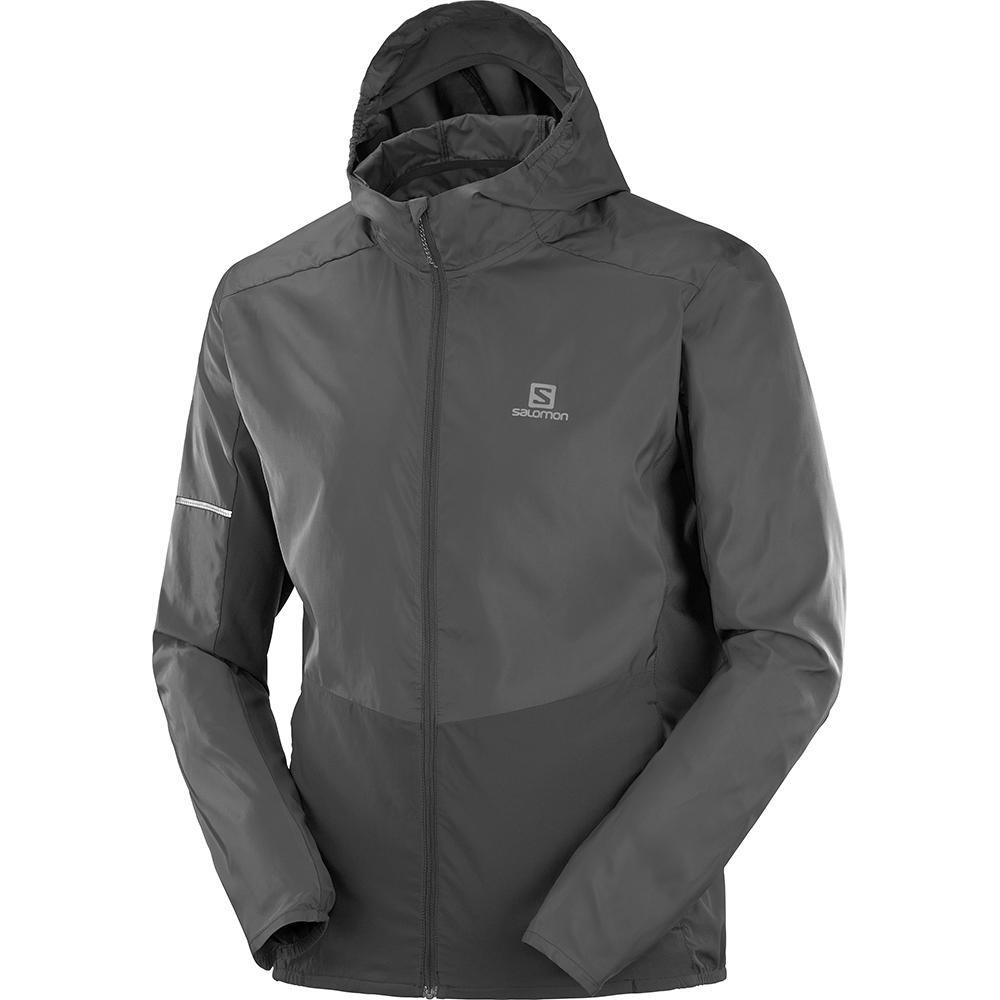 Salomon Singapore Mens Jackets - AGILE FZ M Black | 37294-EIBL